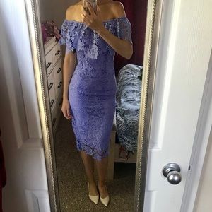 ASOS Paperdoll Crochet Off Shoulder Dress